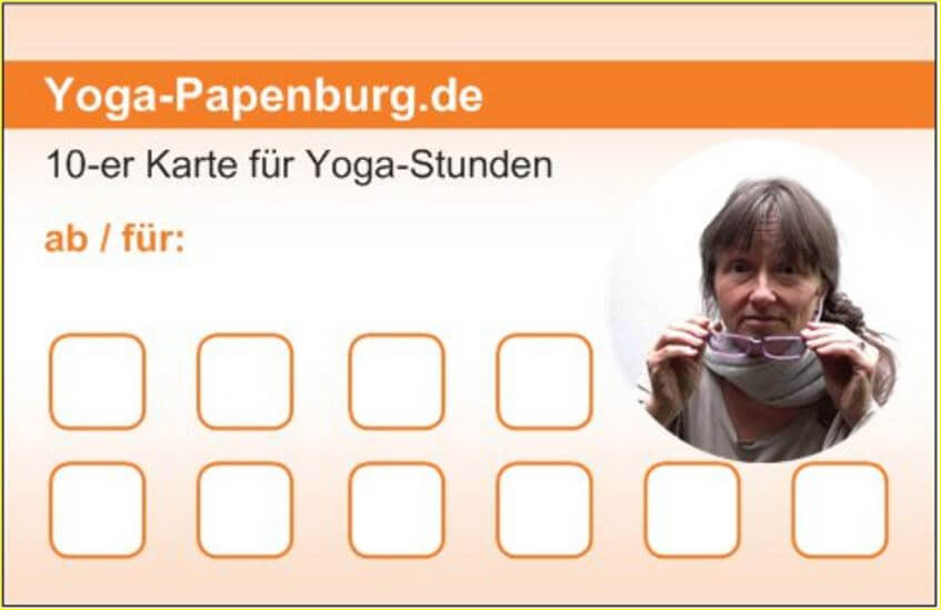 10er-Karte für Yoga-Kurse