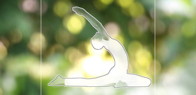 Yoga-Übung die Taube