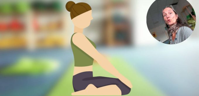 Yoga-Stunde für entspannte, warme Knie
