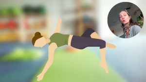 Yoga-Übung Krokodil - Bambus-Yoga
