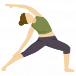 Yoga-Übung aufschauender Held