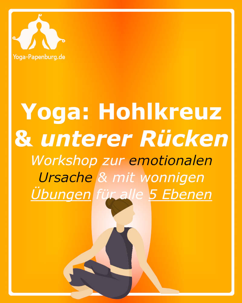 Workshop-Cover Yoga bei Hohlkreuz und für den unteren Rücken - 5 Ebenen und Übungen