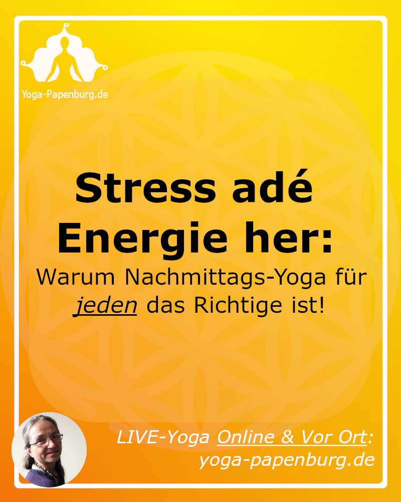 Stress ade, Energie her: Warum Nachmittags-Yoga für jeden das Richtige ist.