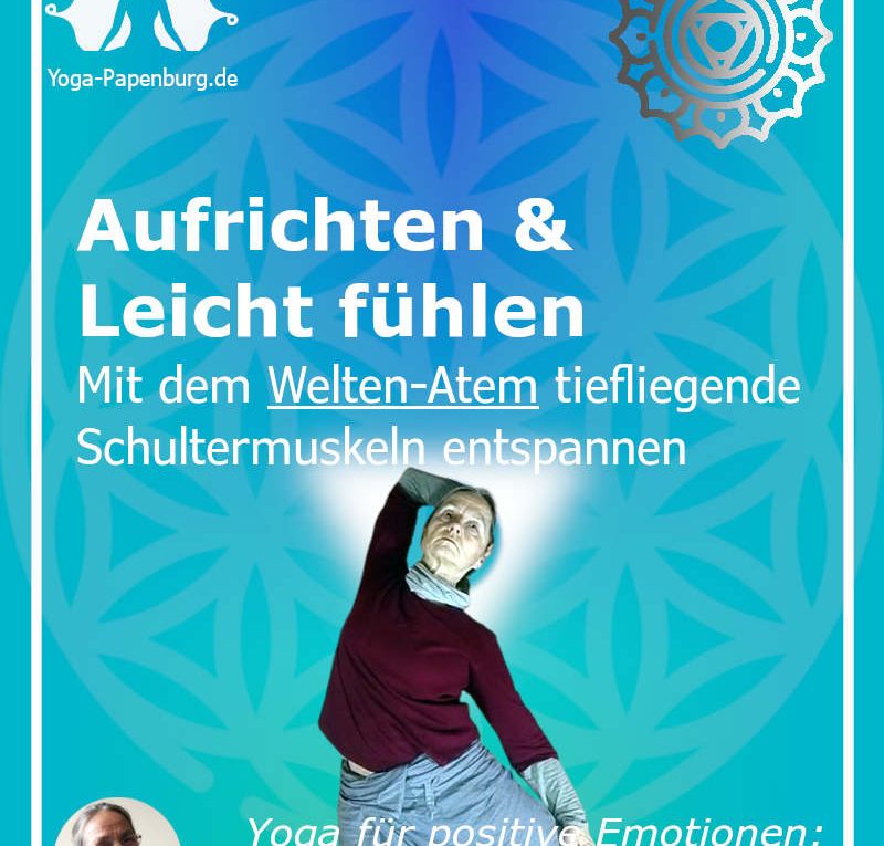 Mahashakti zeigt dir die Helden-Seitbeuge aus der Yogastunde: Helden-20240729 Aufrichten und leicht fühlen - Tiefe Schultermuskeln entspannen - Stark in die Welt schauen