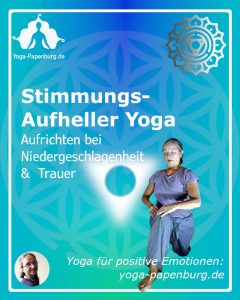 Mahashakti zeigt dir die Vorbereitung für den Halbmond, der in der Yogastunde wichtig ist: Stimmungsaufheller Yoga - Aufrichten bei Niedergeschlagenheit und Trauer